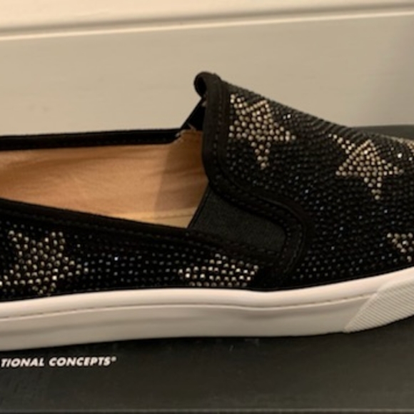 INC INTERNATIONAL CONCEPTS Slip-Ons Stars BLK 7.5 - Picture 4 of 8